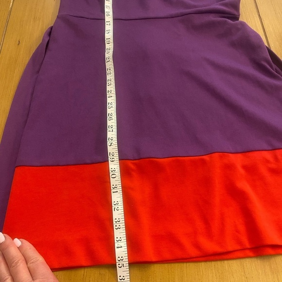 Elle Womens Purple Red Pink Color Block Sleeveless Midi Dress size 8 - Picture 7 of 12